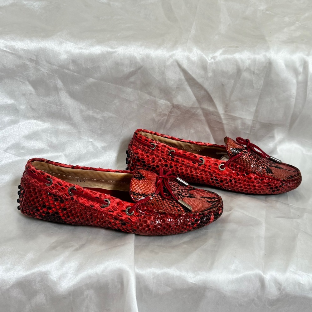 Tod’s Red Python Loafer - Picture 2 of 9